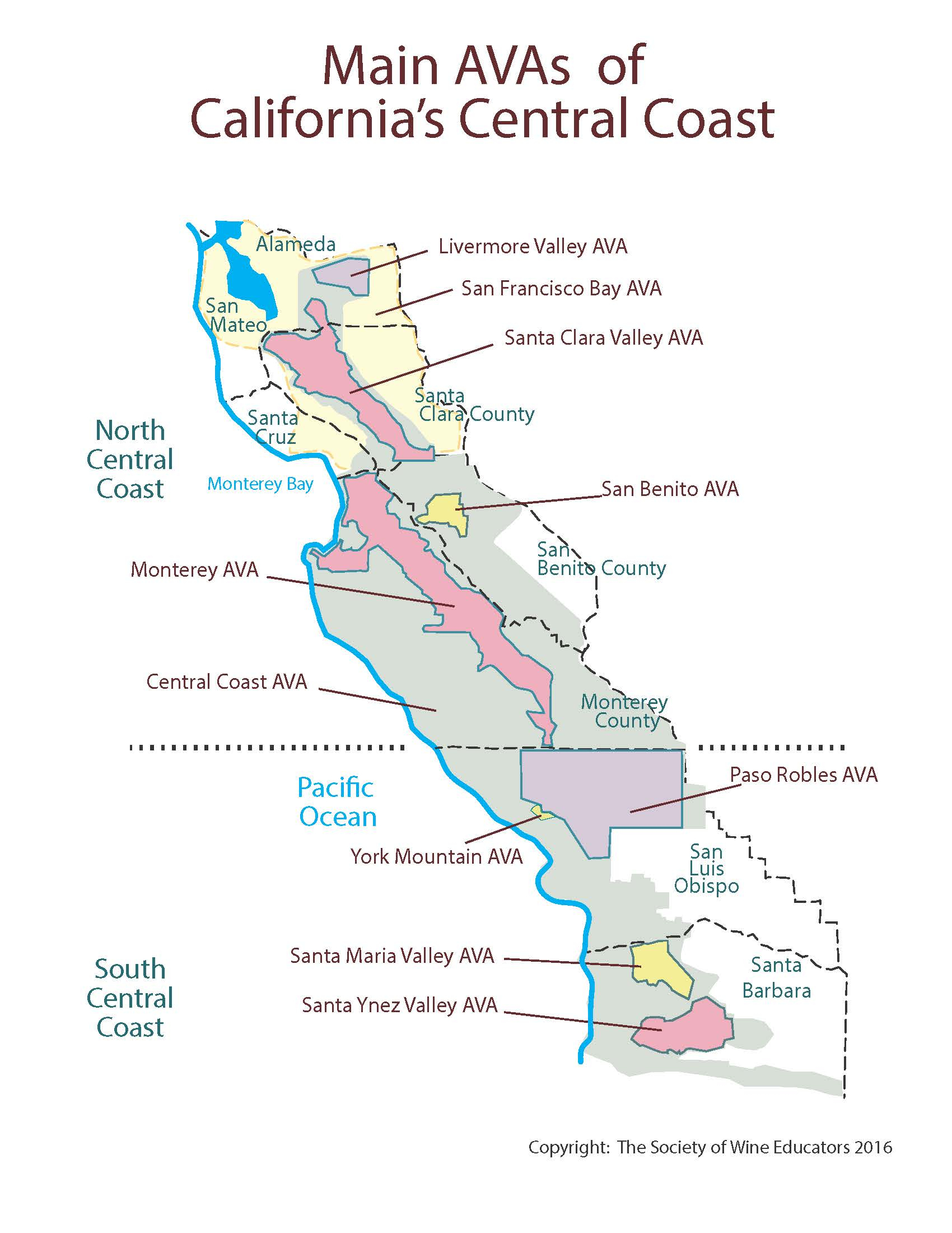 Wine Map Winer Map Of California Springs Wine Country Map California - Central California Wine Country Map