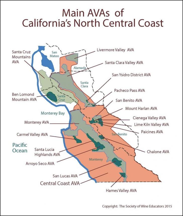 Central California Wineries Map