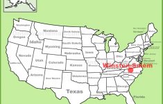 Winston-Salem Location On The U.s. Map - Winston California Map