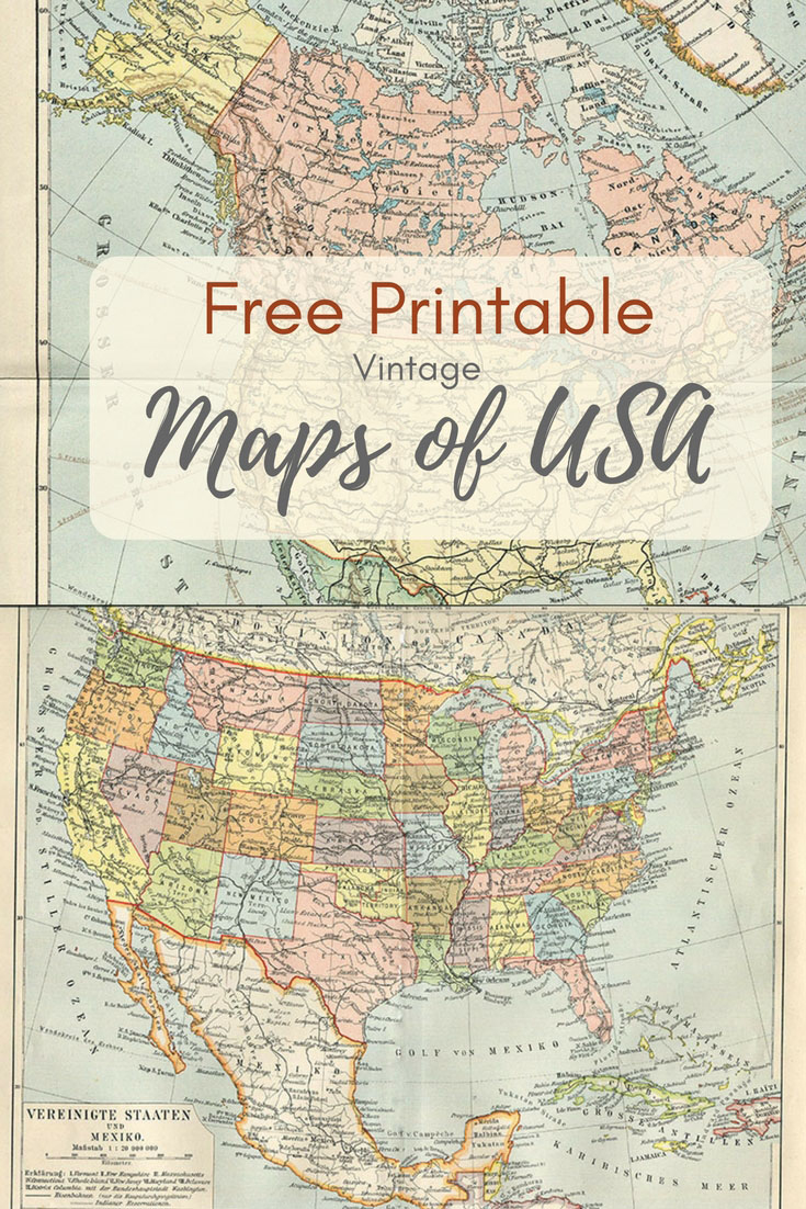 Wonderful Free Printable Vintage Maps To Download - Pillar Box Blue - Create Printable Map With Pins