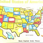 Wooden Usa Map Puzzle With States And Capitals | Travel Maps And   United States Map Puzzle Printable