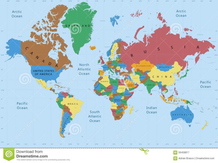 Detailed World Map Printable