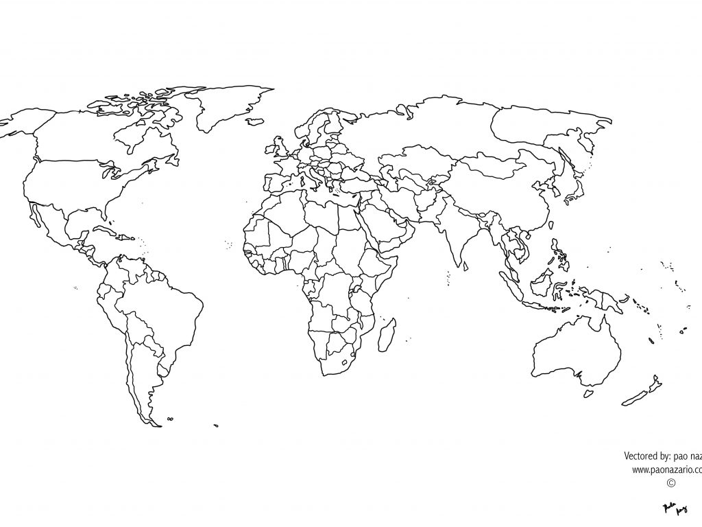World Map Stencil Printable Stylish Ideas World Map Template With - World Map Stencil Printable