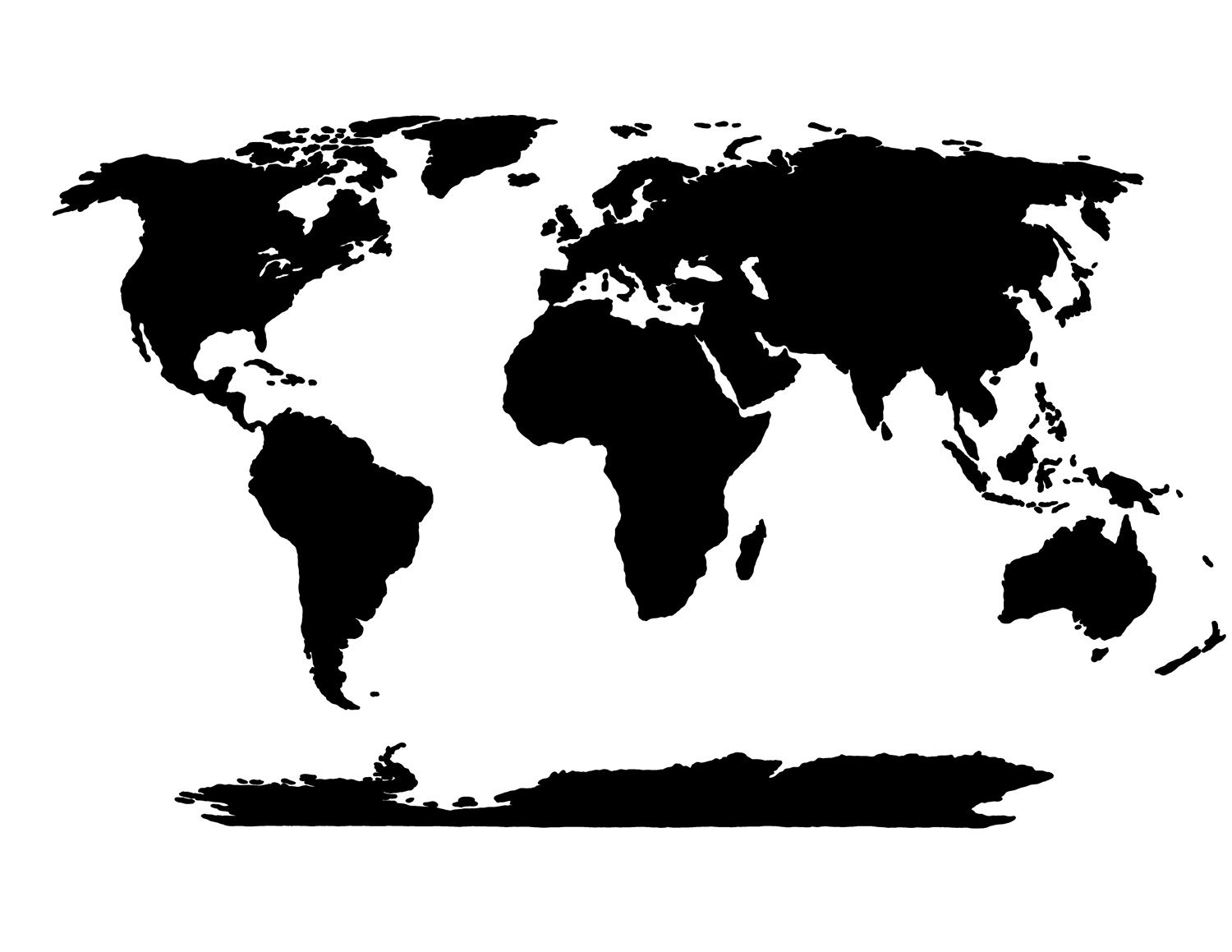 World Map Stencil | Templates | World Map Template, Blank World Map - World Map Stencil Printable