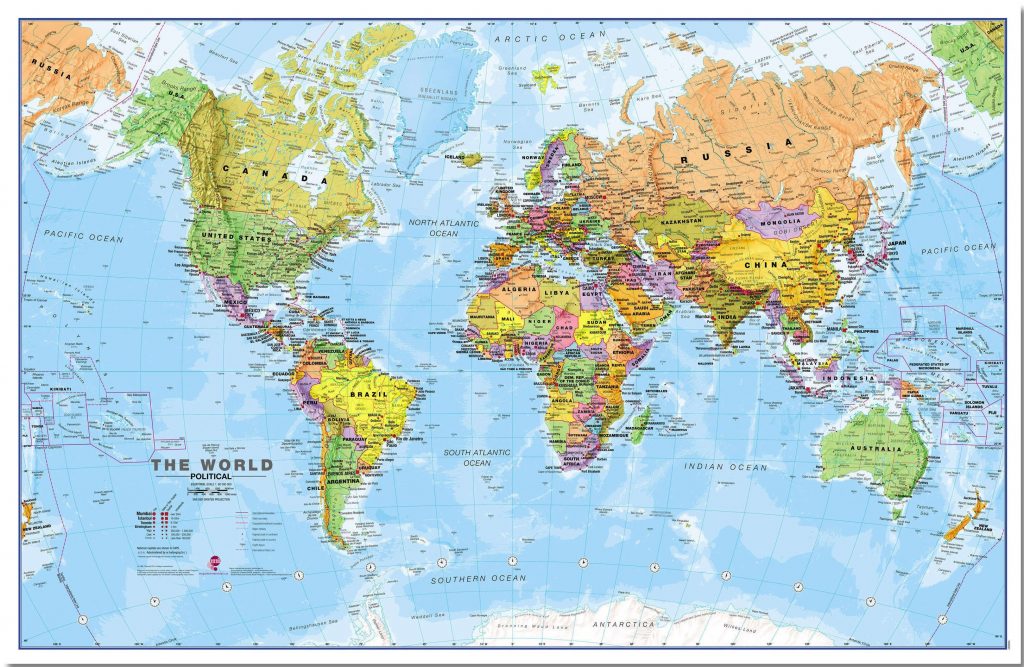 World Wall Map Political | Idea | Pinterest | Mapas, Mapamundi And ...