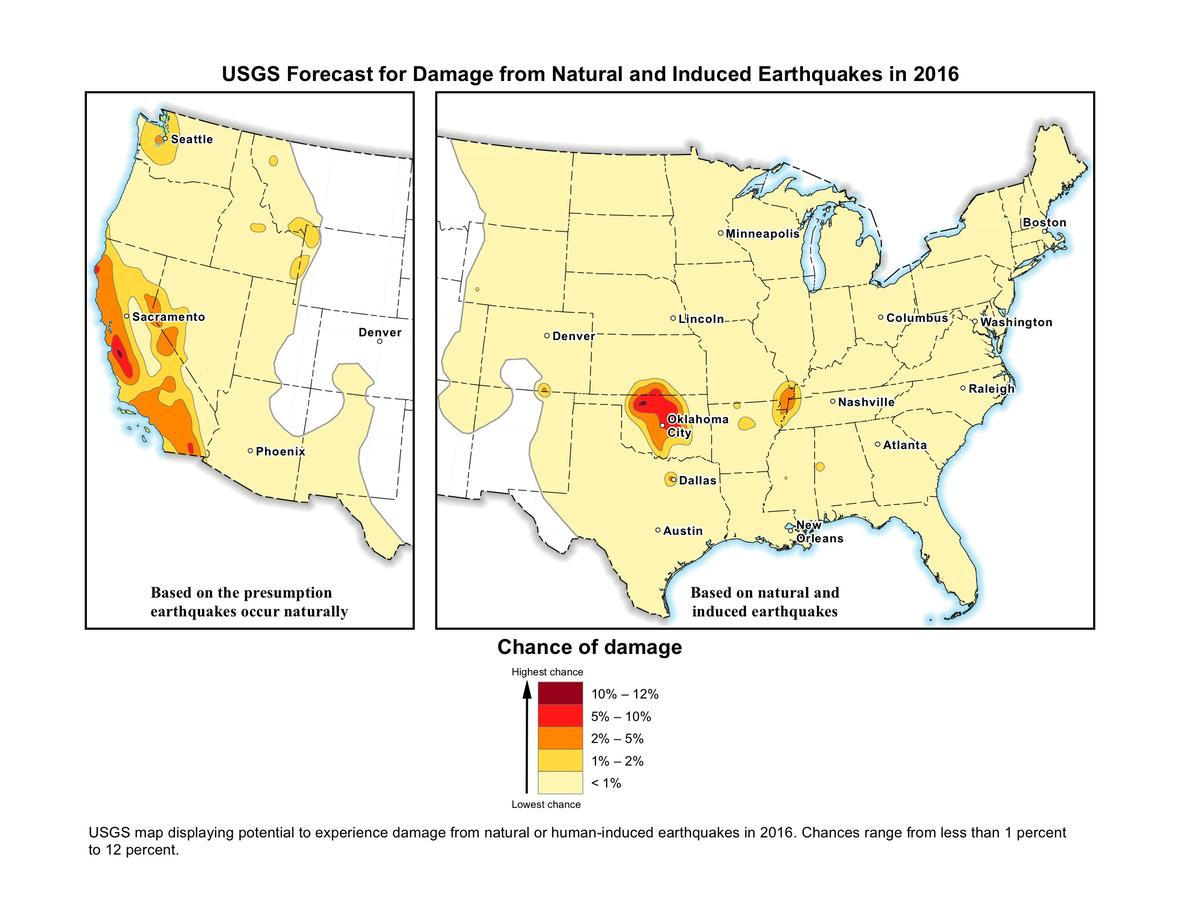 Yellow Map Chance Of Earthquake Printable Maps Usgs Gov Earthquake - Usgs Gov California Earthquake Map