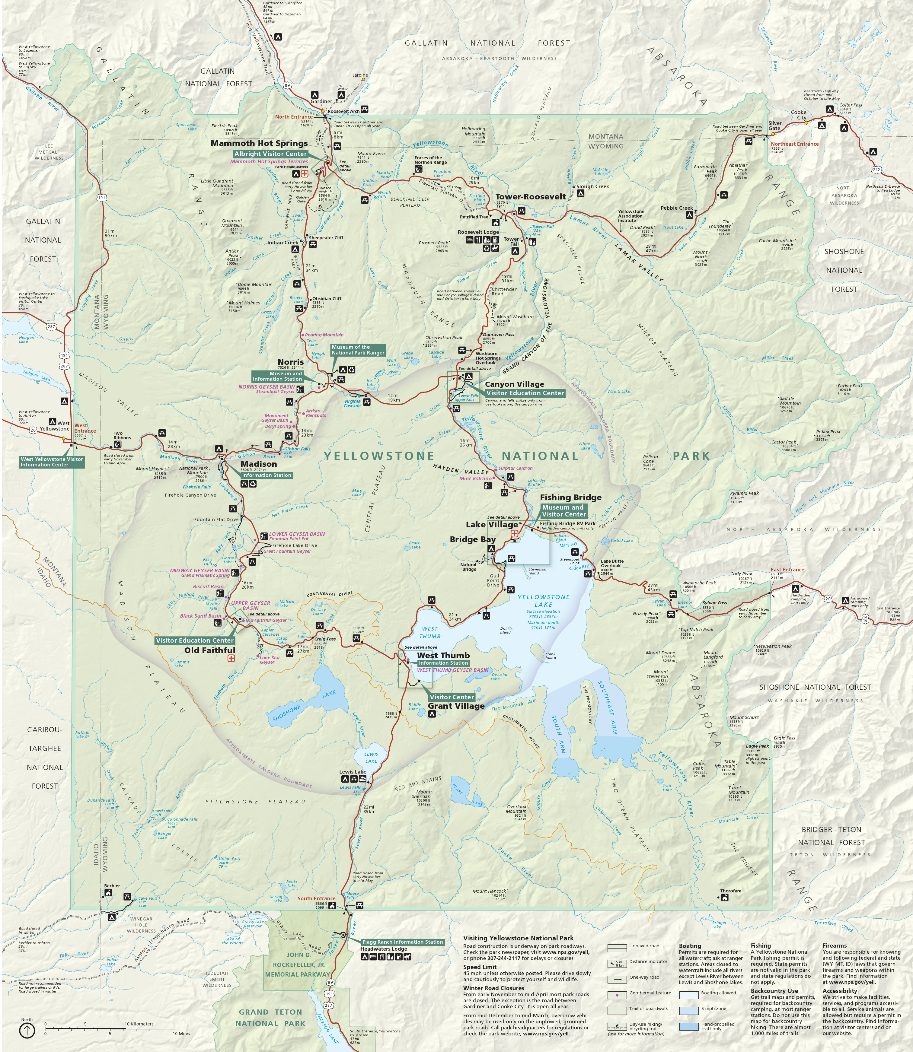 Yellowstone Maps | Npmaps - Just Free Maps, Period. - Printable Hiking Maps
