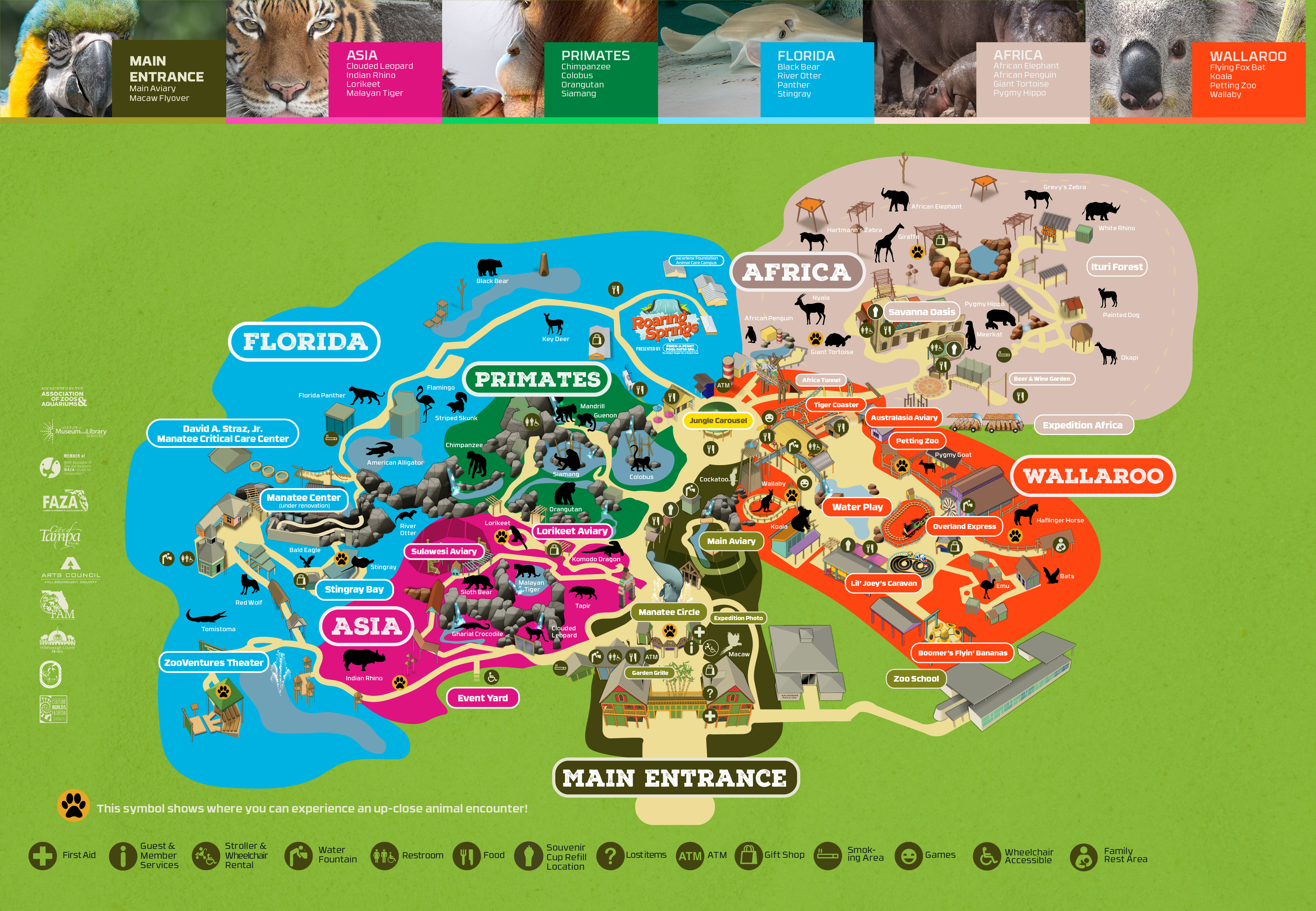 Zootampa At Lowry Park - Zoos In Florida Map